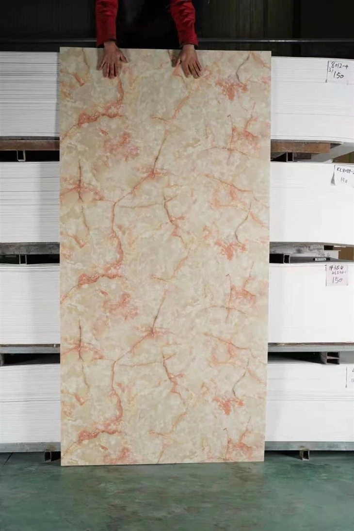Interior Glossy Marble Sheet Wall Panel Pvc For Decoration